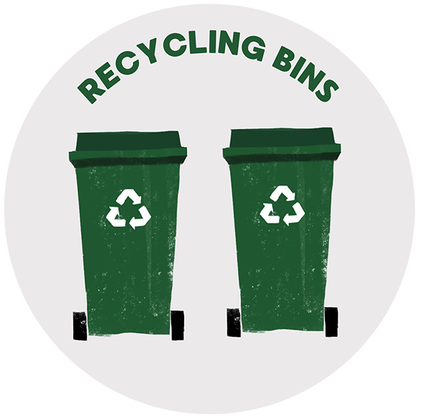 recycling bins